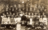 Pupils and staff of the Marlborough Lines School in October 1913.